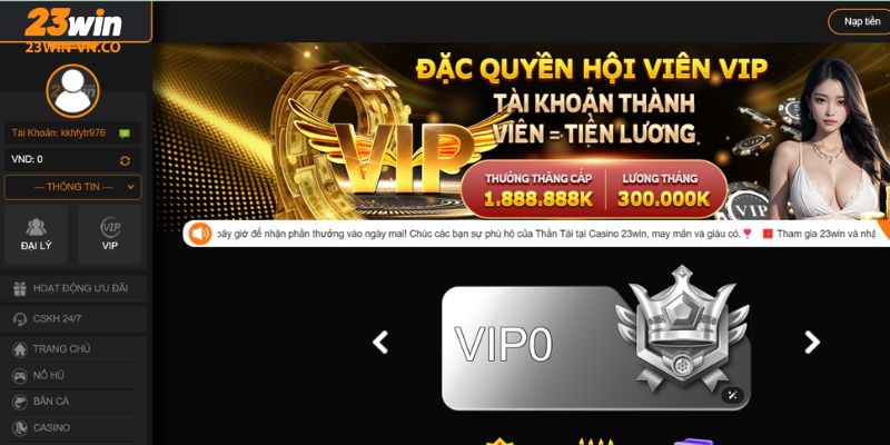 Đặc quyền hội viên VIP 23Win