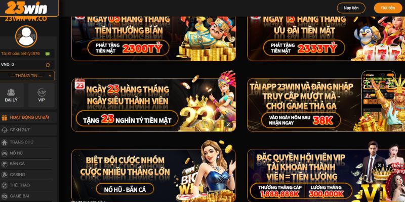 Tải app đăng nhập 23Win tặng 38K